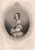 Queen Victoria. TALLIS 1853 old antique vintage print picture