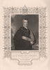 Arthur Wellesley, Duke of Wellington. Ireland. TALLIS 1853 old antique print