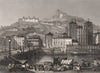 LYON. Côte de Fourvières. Rhône 1844 old antique vintage print picture
