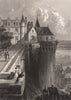 CHÂTEAU D'AMBOISE. Indre-et-Loire 1844 old antique vintage print picture