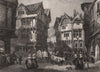 MORLAIX. L'Ancien Pavé. Finistère 1844 old antique vintage print picture