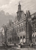 HÔTEL DE VILLE DE ST. QUENTIN. Aisne 1844 old antique vintage print picture