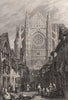 CATHÉDRALE DE BEAUVAIS. Oise 1844 old antique vintage print picture