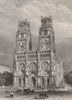 ORLÉANS. Cathédrale. Loiret 1844 old antique vintage print picture