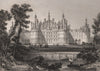 CHÂTEAU DE CHAMBORD. Loir-et-Cher 1844 old antique vintage print picture