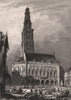 HÔTEL DE VILLE D'ARRAS. Pas-de-Calais 1844 old antique vintage print picture