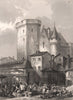 ANGOULÊME. Place du Marché. Charente 1844 old antique vintage print picture