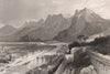 GRENOBLE. Isère 1844 old antique vintage print picture