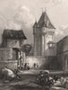NEVERS. Porte du Croux. Nièvre 1844 old antique vintage print picture