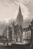 ST. PIERRE DE CAEN. Calvados 1844 old antique vintage print picture