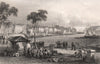 DIEPPE. Seine-Maritime 1844 old antique vintage print picture