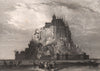 LE MONT ST. MICHEL. Manche 1844 old antique vintage print picture