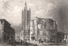 AMBERT. Église. Auvergne. Puy-de-Dôme 1844 old antique vintage print picture