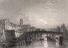 TOULOUSE. Haute-Garonne 1844 old antique vintage print picture