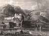 TOURNON-SUR-RHÔNE. Vivarais. Ardèche 1844 old antique vintage print picture