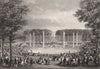 VERSAILLES. Le Bassin de Neptune. Yvelines 1844 old antique print picture