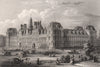 PARIS. Hôtel de Ville. Paris 1844 old antique vintage print picture