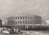 ARÈNES DE NÎMES. Gard 1844 old antique vintage print picture