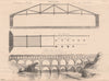 BRIDGES. Palladios Bridge over the Cismone; The Pont du Gard 1880 old print
