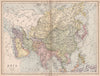 ASIA. Abou Thubbi (Abu Dhabi). Siam. Anam. BARTHOLOMEW 1878 old antique map