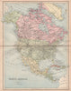 NORTH AMERICA. Shows part of Greenland as Canadian. BARTHOLOMEW 1878 old map