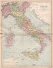 ITALY. w/o Trieste & South Tyrol. BARTHOLOMEW 1878 old antique map plan chart