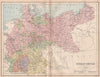 GERMANY. 'German Empire'. Prussia. States. Railways. BARTHOLOMEW 1878 old map