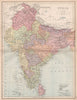 BRITISH INDIA. Presidencies. Railways. BARTHOLOMEW 1878 old antique map chart