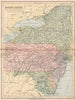 USA ATLANTIC STATES. New York Pennsylvannia New Jersey DE Maryland 1878 map
