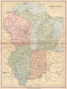 MIDWESTERN USA. 'Lake States. Michigan, Wisconsin, Illinois & Indiana' 1878 map