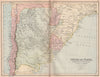 CENTRAL SOUTH AMERICA Argentina Brazil Bolivia Littoral.Banda Oriental 1878 map