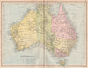 AUSTRALIA. Shows NT as 'Alexandra Land', part of SA. BARTHOLOMEW 1878 old map
