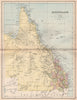 QUEENSLAND. State map shows 37 counties. Railways. Brisbane. Australia 1878