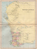 WESTERN AUSTRALIA. State map showing only 26 counties. Perth 1878 old