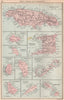BRITISH WEST INDIES Jamaica Antigua Trinidad Dominica Bermuda Barbados 1878 map