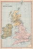 BRITISH ISLES HISTORICAL. Shows locations/date of key battles 1878 old map