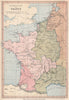 FRANCE HISTORICAL. English territories under Henry II III Edward III 1878 map