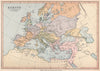 'Europe in the beginning of the 6th Century'. BARTHOLOMEW 1878 old antique map