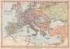 NAPOLEONIC EUROPE. French Revolution 1793- Bonaparte's abdication 1815 1878 map