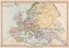 Europe 1878'. After Congress/Treaty of Berlin. BARTHOLOMEW 1878 old map