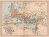 ROMAN EMPIRE. Showing provinces. BARTHOLOMEW 1878 old antique map plan chart