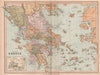 ANCIENT GREECE. Showing provinces. Inset Athens. BARTHOLOMEW 1878 old map