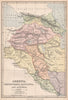 ANCIENT PERSIAN EMPIRE. Shows retreat of 10,000 Greeks. Cyrus Younger 1878 map