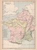 GAUL. ROMAN FRANCE. 'Gallia'. Provinces. BARTHOLOMEW 1878 old antique map