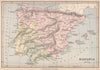 ROMAN IBERIA. 'Hispania'. Provinces. Spain & Portugal. BARTHOLOMEW 1878 map