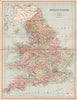 GREAT BRITAIN. 'England & Wales'. Railways. Counties. BARTHOLOMEW 1878 old map