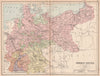 GERMANY. 'German Empire'. Railways. Prussian States. BARTHOLOMEW 1878 old map