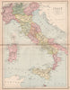 'Italy'. Railways. Provinces. BARTHOLOMEW 1878 old antique map plan chart