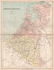 BENELUX. 'Holland & Belgium'. Railways. Luxembourg. BARTHOLOMEW 1878 old map