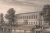 The Wren Library, TRINITY COLLEGE, Cambridge. LE KEUX 1841 old antique print